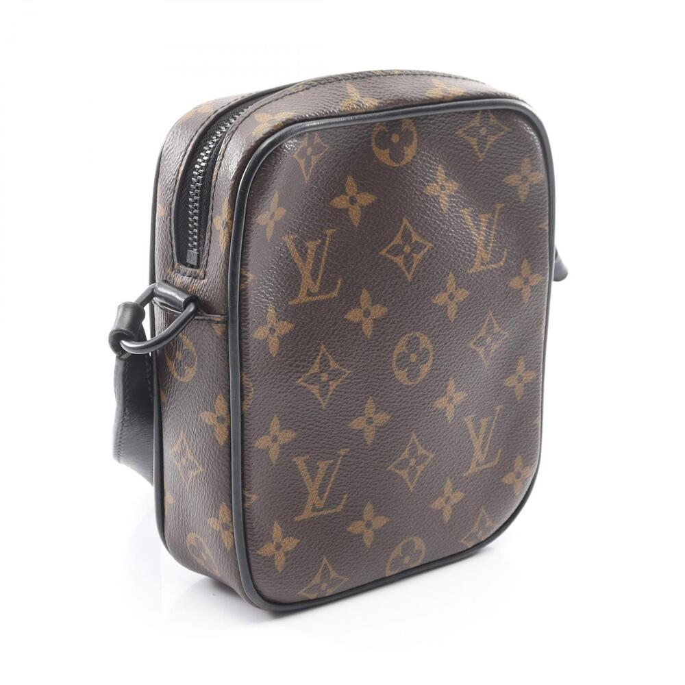 Louis Vuitton Bag Shoulder Black Wearable Christopher Macassar Wallet Brown